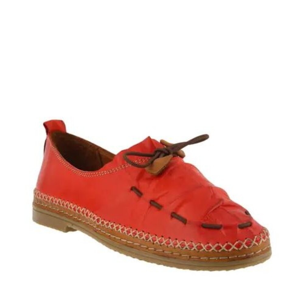 Spring Step Women’s Berna Slip On Loafer Shoe size 40/9 NWOT Genuine Leather Red